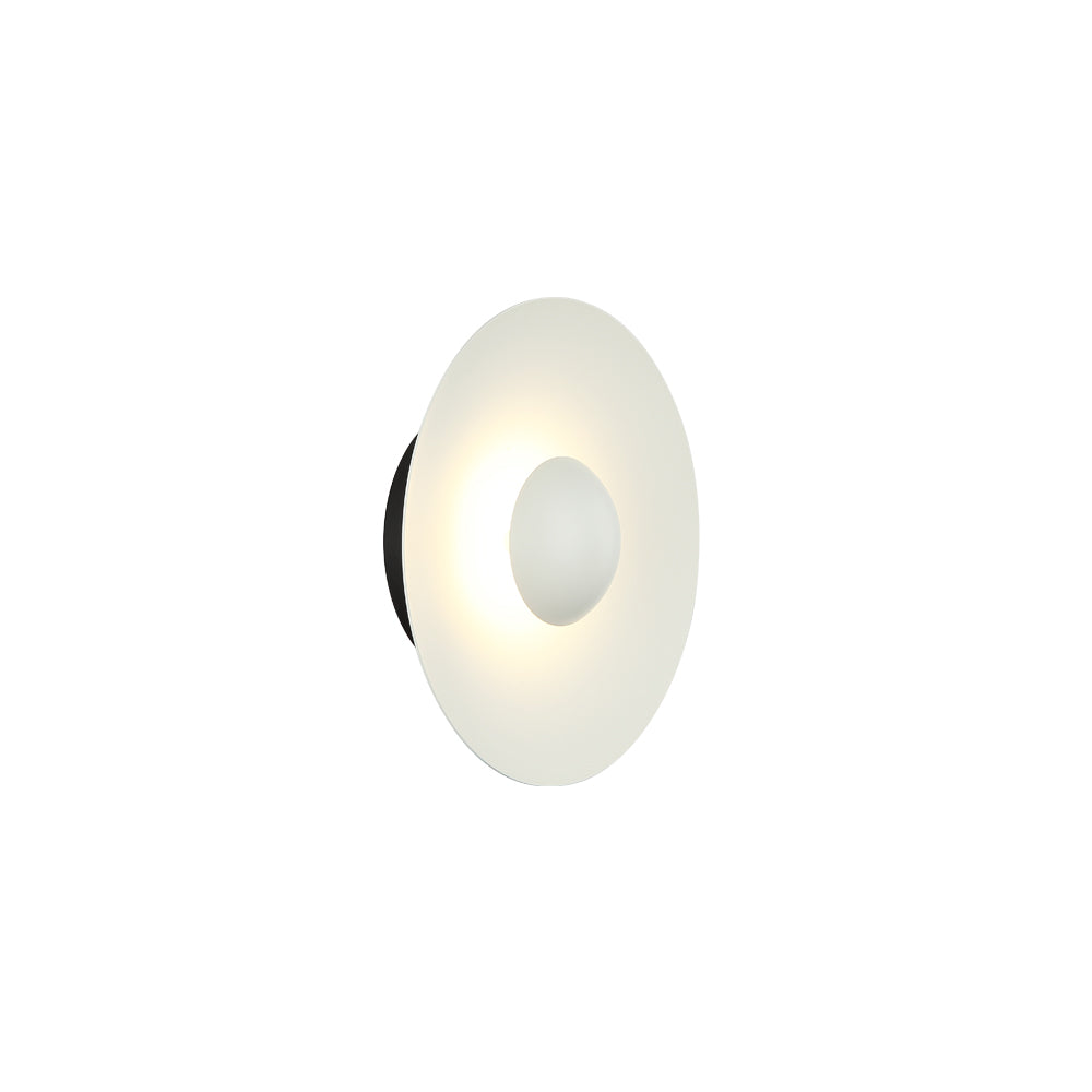 Round white wall light fixture 