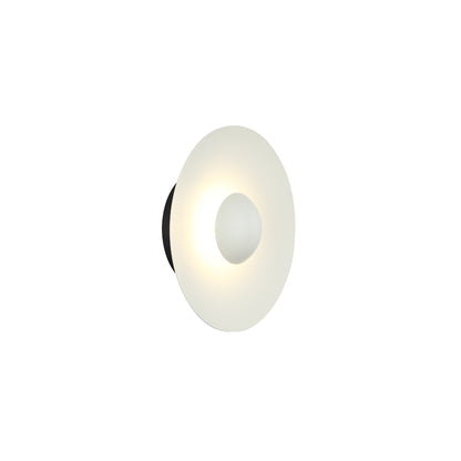 Round white wall light fixture 