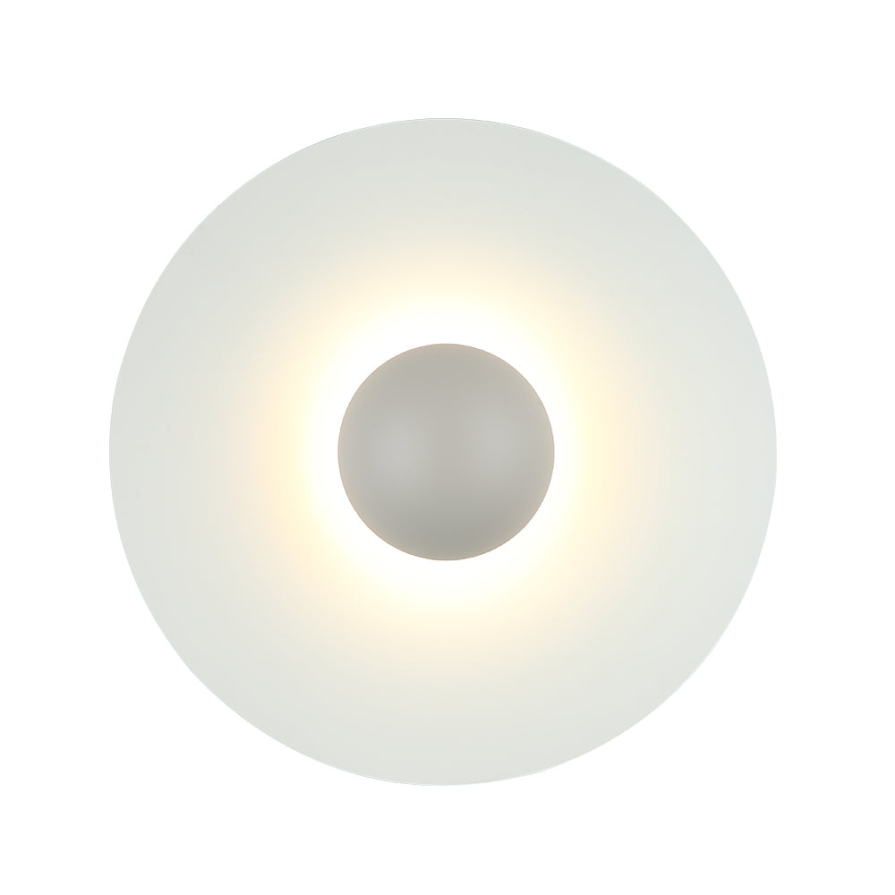 Round white wall light fixture 