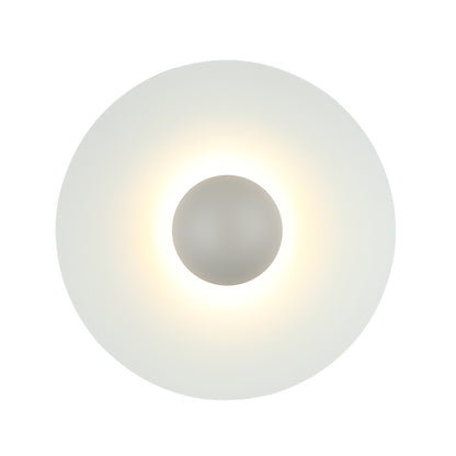 Round white wall light fixture 