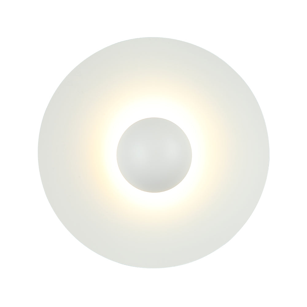 Round white wall light fixture 