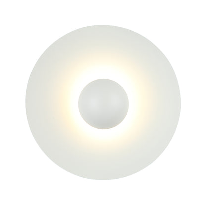 Round white wall light fixture 