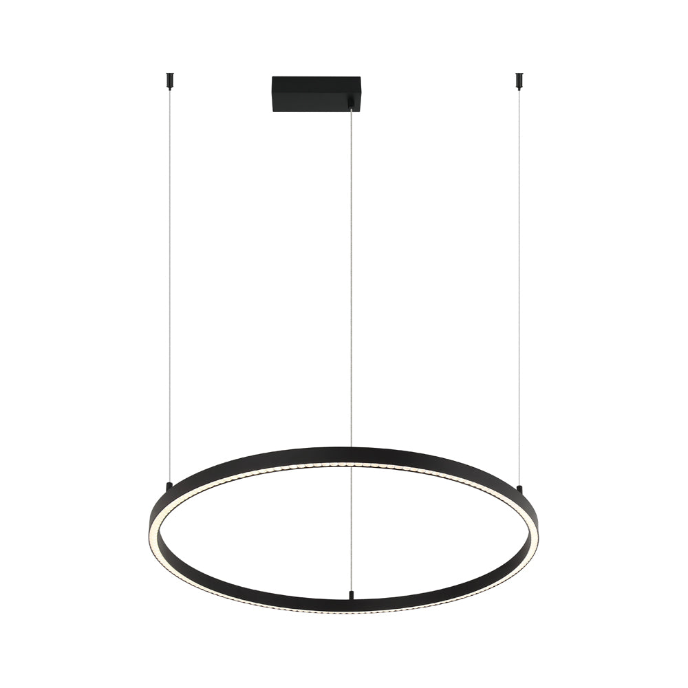 Modern pendant light with a circular design
