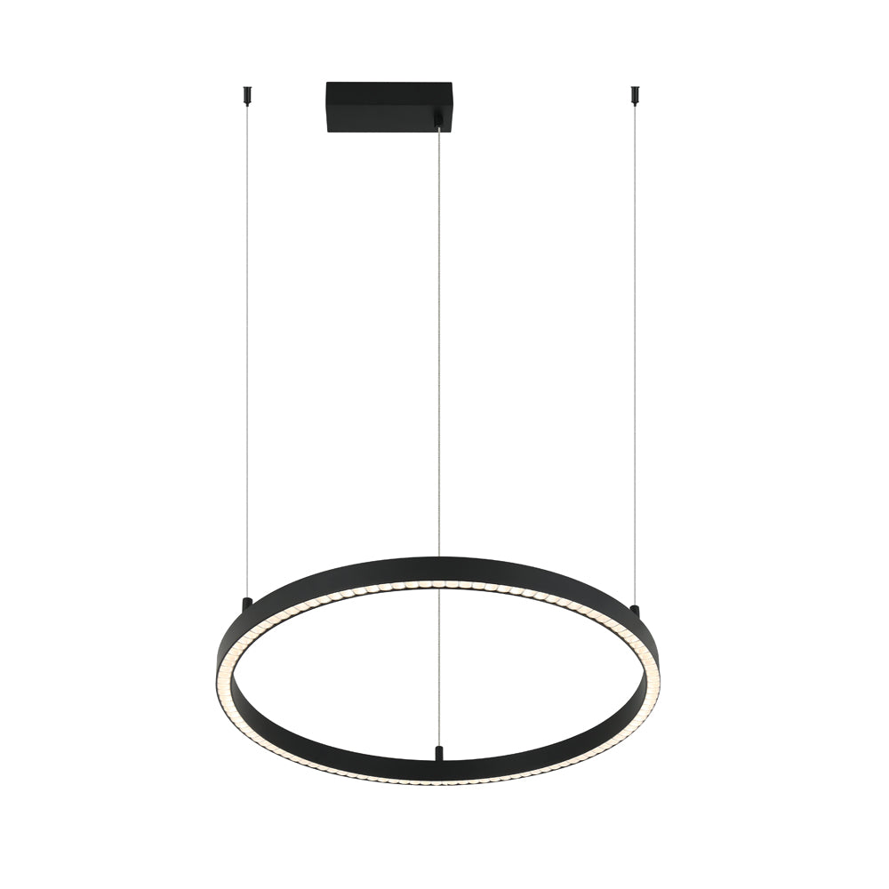 Modern pendant light with a circular design