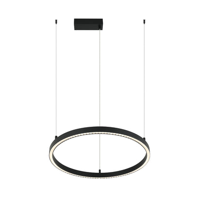 Modern pendant light with a circular design