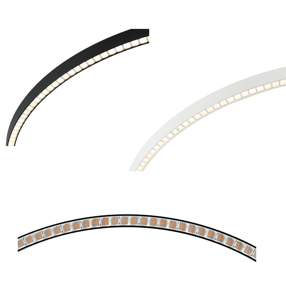 Modern pendant light with a circular design