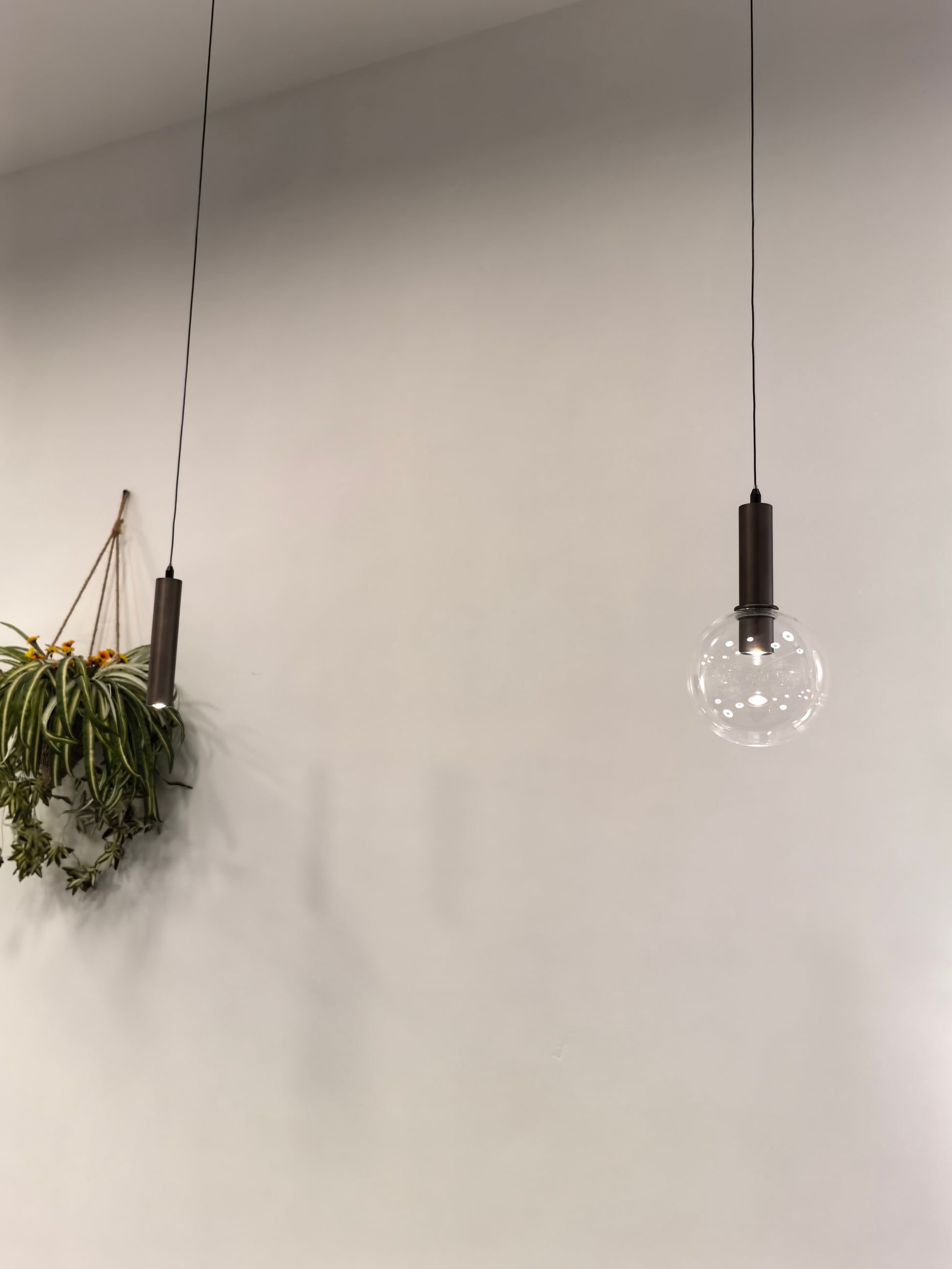 Glass pendant light