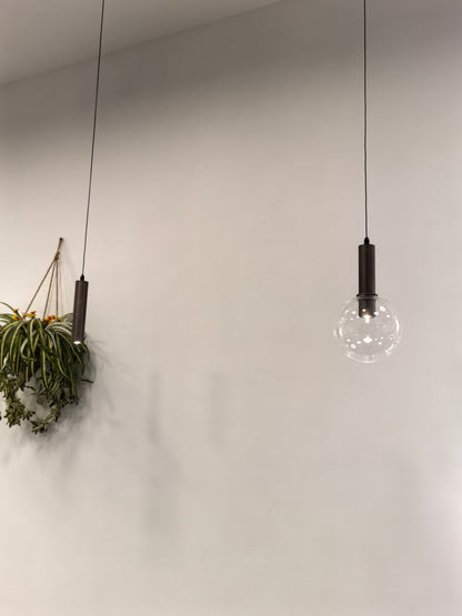 Glass pendant light