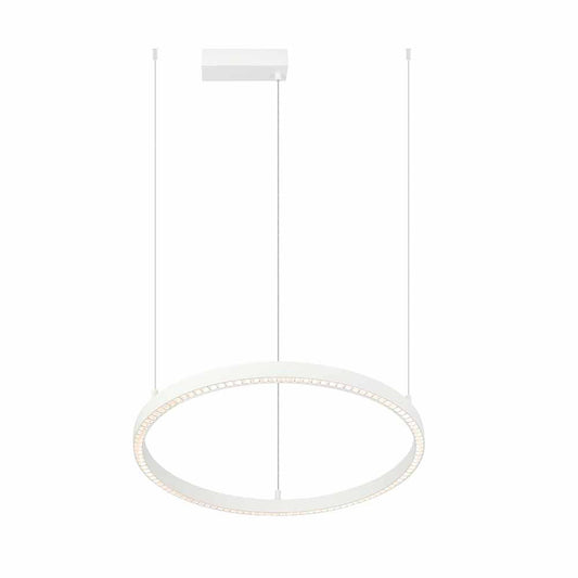Modern pendant light with a circular design