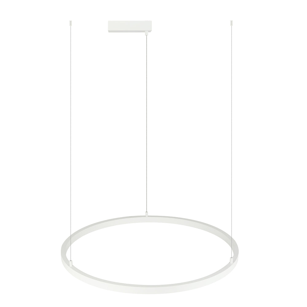 Modern pendant light with a circular design