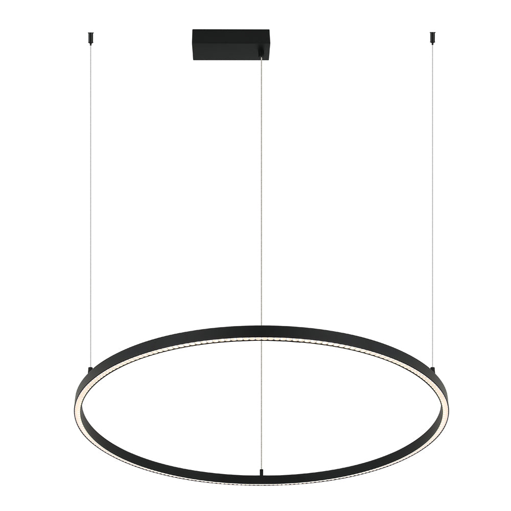 Modern pendant light with a circular design