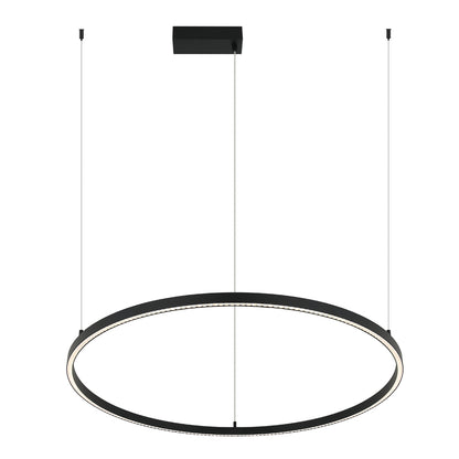 Modern pendant light with a circular design