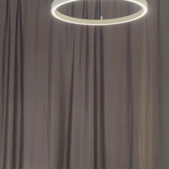 Modern pendant light with a circular design