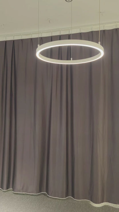 Modern pendant light with a circular design
