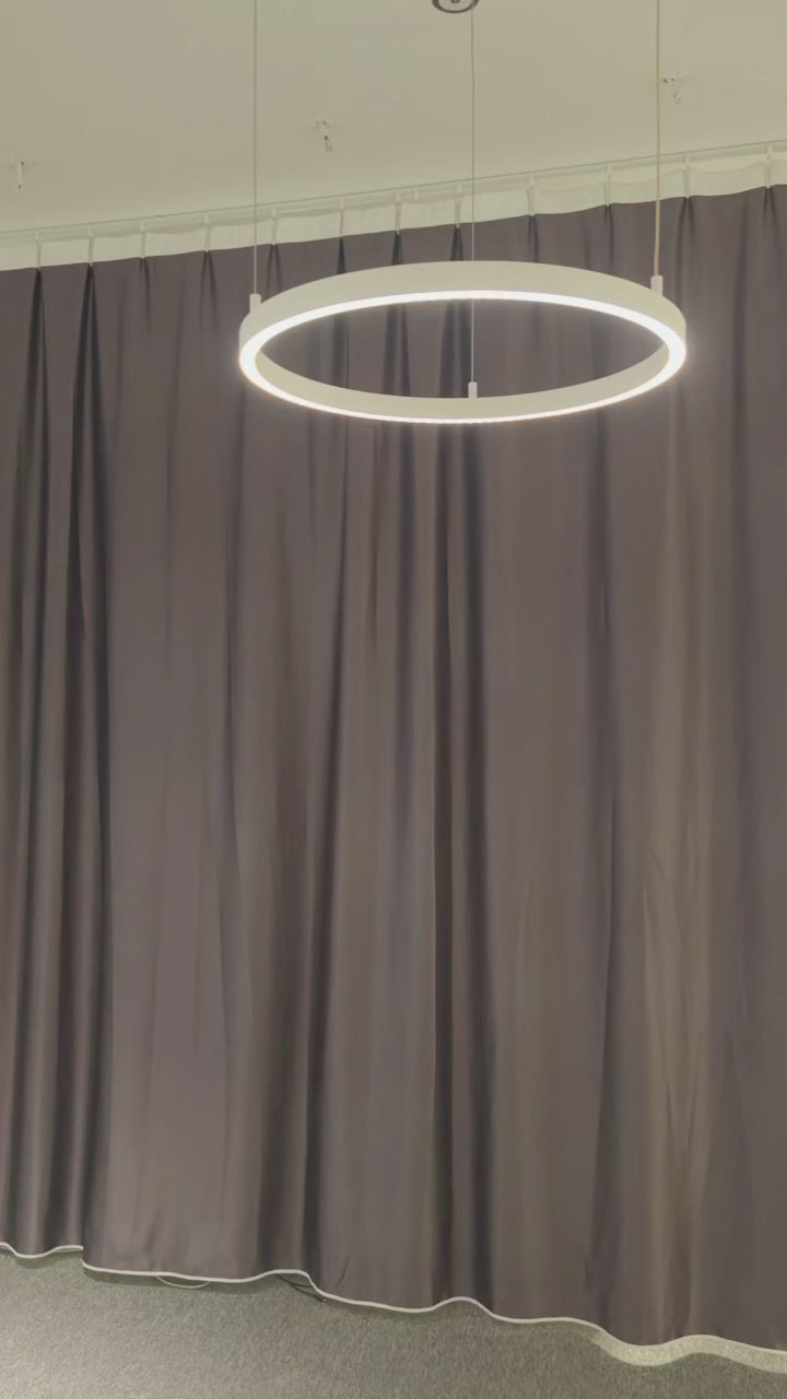 Modern pendant light with a circular design